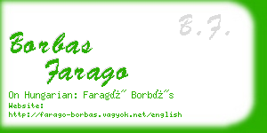borbas farago business card